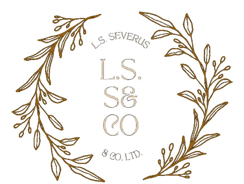 L. S. Severus & Co. botanical wreath emblem.